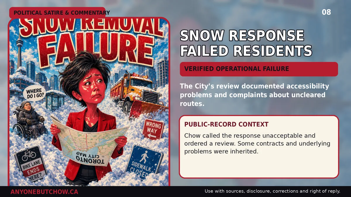 Political parody illustration for The City’s snow response failed residents